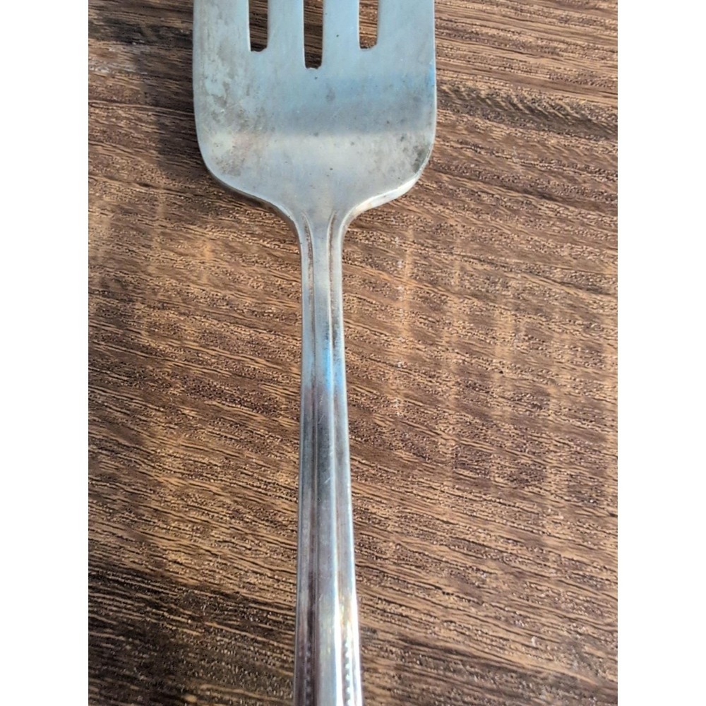 Vtge Fascination Silverplate Cold Meat Serving Fork Floral Scroll Pattern 8.5" - Picture 4 of 13